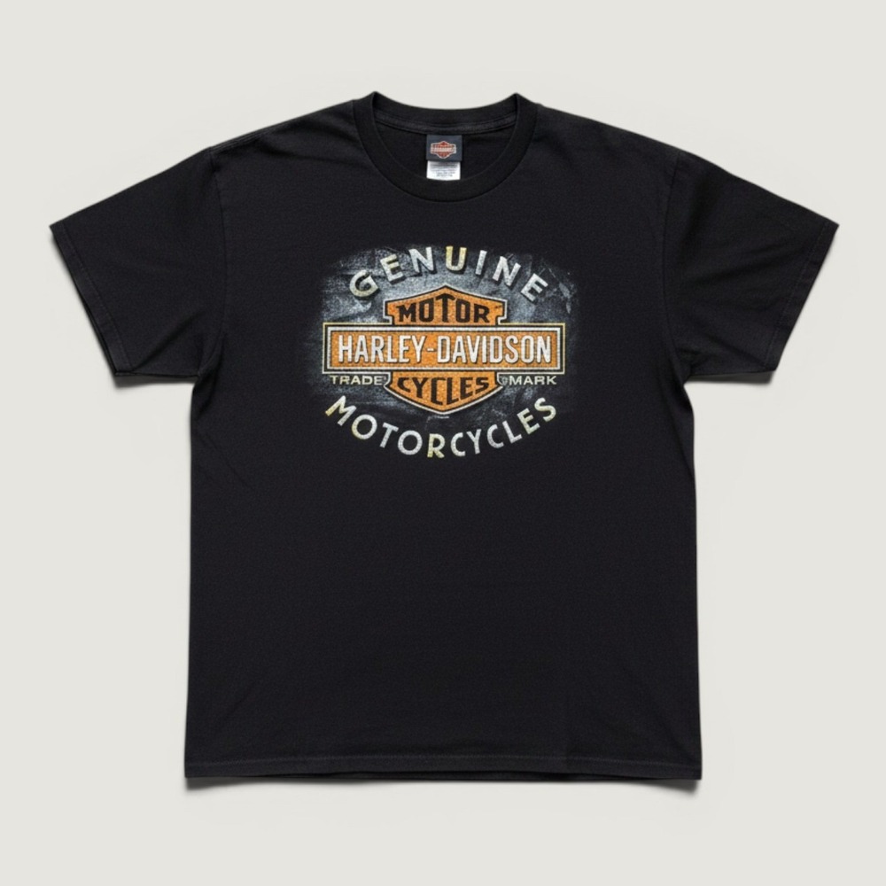 Harley-Davidson T-Shirt Mens Large Black Ramstein Air Base Germany Skull 2012